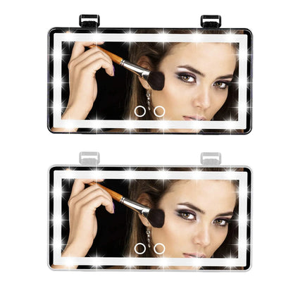 Universal Car LED Makeup Mirror with 60 LED Lights